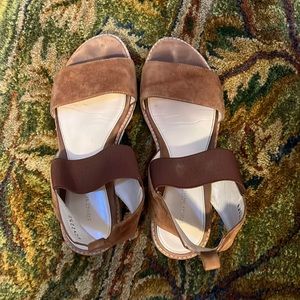 Stuart Weitzman brown suede sandals size 6.5